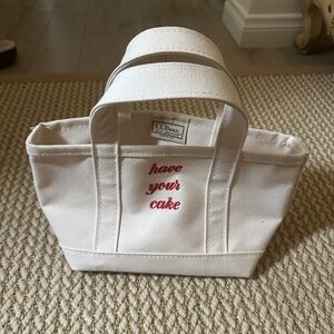 NWT Exclusive L.L. Bean Mini Boat Tote
